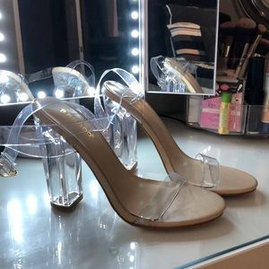 Bamboo Clear/Lucite Heels Sandals